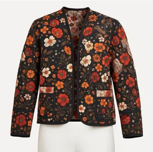 The Simply Southern Reversible Bomber Flower Autumn Boho XL thumbnail 1