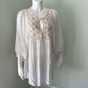 Free People Charlotte Swiss-Dot Tunic Dress Ivory thumbnail 5