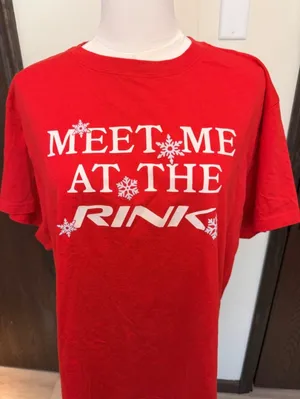 Victorias Secret PINK red figure skating meet me at the rink short sleeve top thumbnail 2