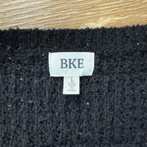 Buckle BKE Women's Black Open Front Cardigan Chunky Knit Pockets Size L Cozy Fall Style thumbnail 2