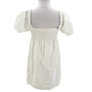Faherty Ramona smocked white‎ organic cotton dress thumbnail 8