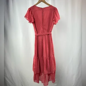 Lulus Have Harmony Swiss Dot Ruffled Faux Wrap Midi Dress in Mauve Size Medium‎ thumbnail 7