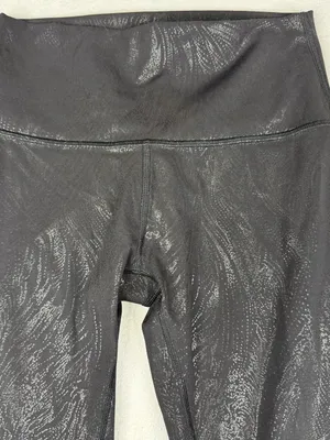 Lululemon Wunder Under High Rise 28 Logo Flourish Foil Leggings Black Size 4 thumbnail 2