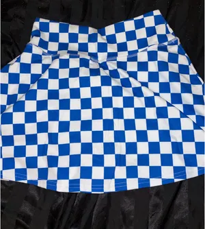 Blue Checkered Skirt thumbnail 2