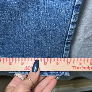 Harley Davidson Blue Jeans Women Size 0 Straight Leg Biker Classic Moto Grunge‎ thumbnail 9