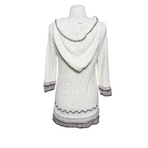 FREE PEOPLE Women’s Y2K Wool Blend Embroidered Hooded Sweater Tunic thumbnail 5