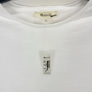 Madewell Essential Slim Tee Shirt Lightweight Cotton Basics White Small NWT thumbnail 8