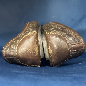 Michael Kors Brown Signature Logo Ballet Flats with Gold Medallion thumbnail 5