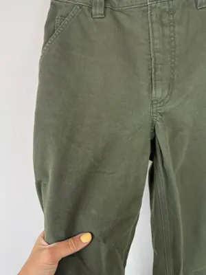 Aritzia TNA dark green wide leg baggy cargo pants thumbnail 4