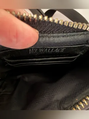 MZ WALLACE Black Quilted Crossbody Messenger Bag with Silver Hardware thumbnail 3