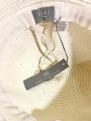 TART ‘Beach Hair Don’t Care’ 17” Wide Brim Paper Floppy Hat OS NWT thumbnail 4