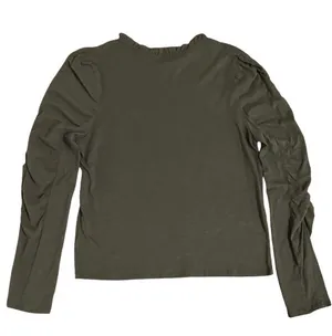 Maeve by Anthropologie Ruched Long Sleeve Ruffle Top thumbnail 5