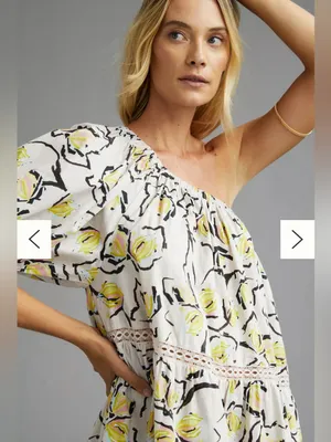 New Velvet by Graham & Spencer One-Shoulder Floral Mini Dress Size XL thumbnail 3