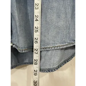 H&M Women’s Chambray Denim Pearl Snap Up Shirt, 4 Soft thumbnail 7