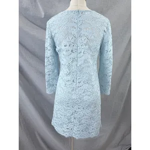 Shoshanna‎ Rae Baby Blue Lace Shift Midi Dress 3/4 Sleeve Size 6 thumbnail 7