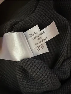 Madewell Gray Boxy Waffle Knit V-Neck Boxy Sweatshirt Tee Small thumbnail 7