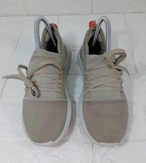 Under Armour UA Womens Vibe Elastic Slip On Lace Up Sneakers Beige Size 7 thumbnail 1
