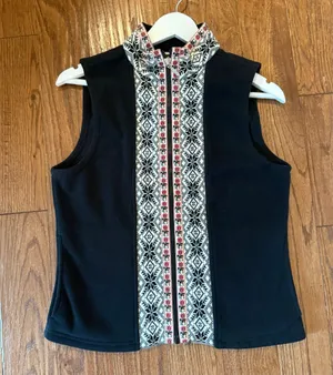 L.L. Bean vintage black Nordic fleece vest size small thumbnail 7