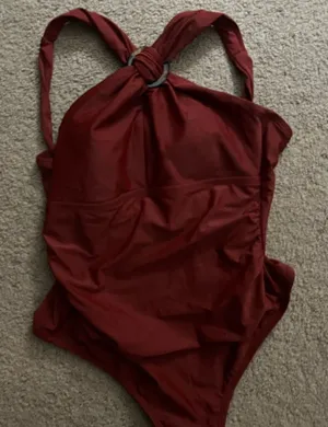 Kona Sol Red One Piece Swimsuit Classic Design thumbnail 1
