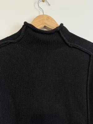 ZARA Black Mockneck Sweater Size Large Chunky Fall Winter Blogger Fav thumbnail 6