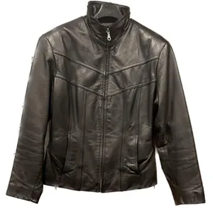 Wilson’s Leather Maxima Genuine Black Lined Leather Zip Up Jacket with Pockets thumbnail 2