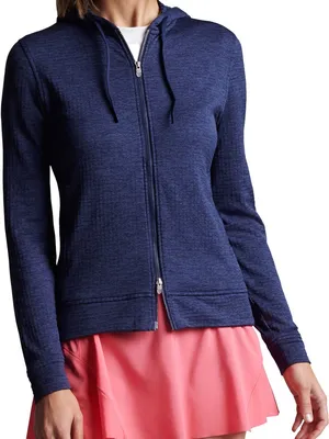 NWT Peter Millar Peter Millar Women's Navy Maven Full-Zip Hoodie Blue thumbnail 1