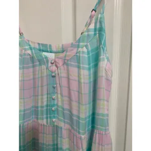 Abound pastel plaid tiered spaghetti strap slip summer‎ dress size Medium NEW thumbnail 3
