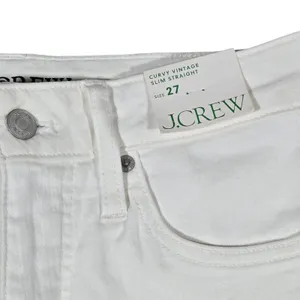 J. Crew Curvy Vintage Slim Straight Jeans White Size 27‎ Style BP494 thumbnail 5