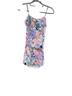 Lulu's Floral Mini Dress in Purple, Pink, Blue thumbnail 9