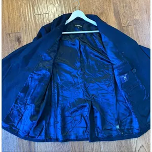 J. Peterman 100% wool navy nautical double breasted peacoat size 42 large thumbnail 9