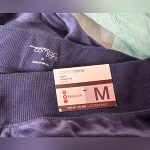 New York & Company Dark Blue Velvet Joggers thumbnail 2