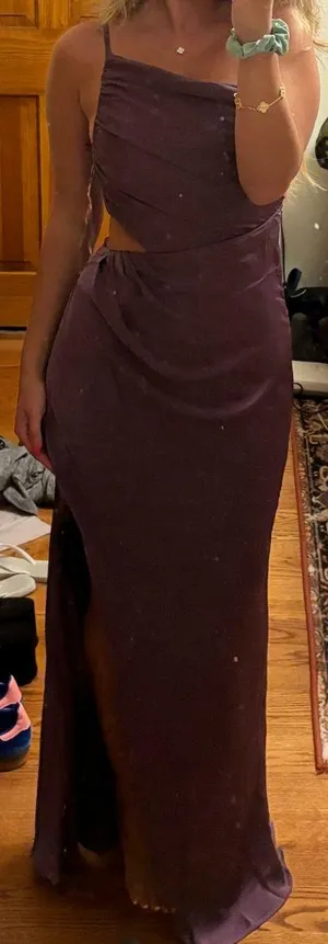 leading role one shoulder maxi dress purple princess polly thumbnail 4