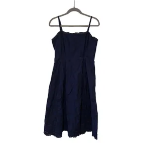 Gap Women's Navy Blue Cotton Eyelet Midi Sundress Size 10 thumbnail 2