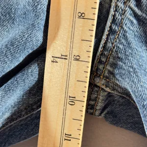 533 | American Eagle Low Rise Baggy Jean Lace Insert Flare Coquette Y2K 00 Short thumbnail 5