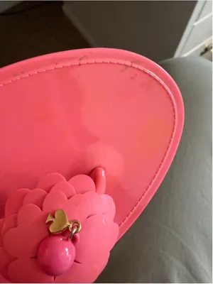 Kate Spade New York Jaylee Jelly Sandals 11 Pink Floral Thong Flip Flops thumbnail 8
