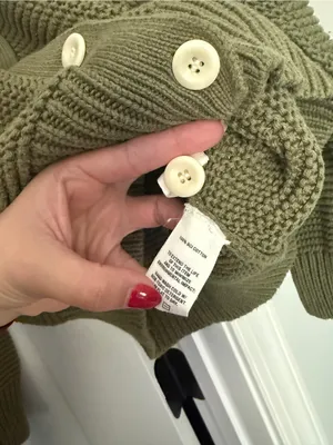 Alex Mill Faded Grove Green Nico Chunky Cardigan Sweater thumbnail 5