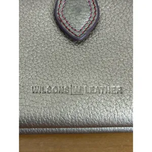 Vtg Wilsons Leather Bifold Wallet For‎ Women Leather Rose Gold Tone thumbnail 5
