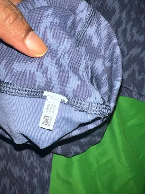 OFFLINE by aerie Blue Patterned Leggings & Crop Tank Set size Small thumbnail 3