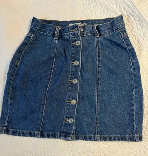 Vintage Alcott denim mini skirt- button down thumbnail 1
