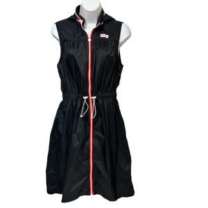 Hunter‎ for Target Womens Black Hooded Sleeveless Windbreaker Zip Front Dress M thumbnail 2