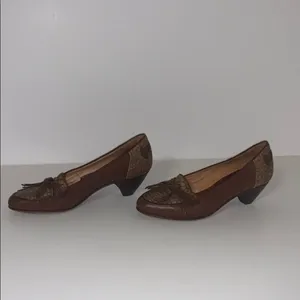 Vintage Size 35 / 5 Angelina 1980s Loafer‎ Pumps Brown thumbnail 2