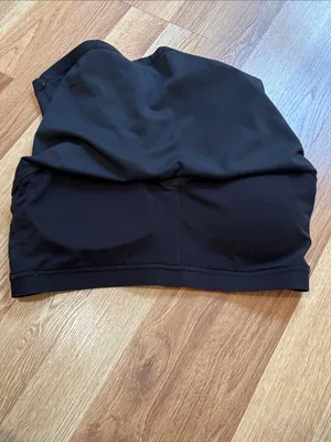 Iuga Black V-Neck Workout Bra Tank with Racerback Straps thumbnail 4