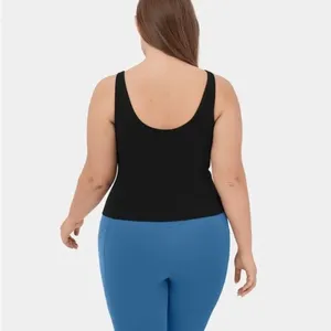 Halara 13H3.- Padded V Neck Cropped Yoga Tank Top thumbnail 2