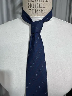 Vintage Charles Jourdan Paris Silk Tie Blue Office Luxury Designer Neck Tie thumbnail 1