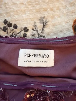 Sequin purple peppermayo mini dress thumbnail 3