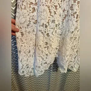 Lulus | One Wish White Lace Midi Dress, Size M thumbnail 7