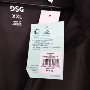 DSG Womens Run Meet & Greet 1/2 Zip Pure Black Pullover XXL thumbnail 5