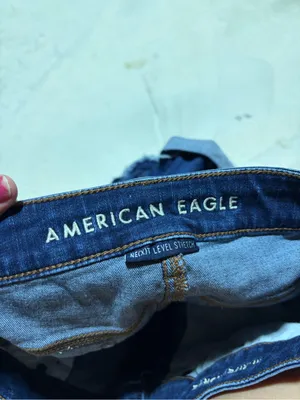 American Eagle hi-rise shortie Blue Denim Shorts 10 thumbnail 9