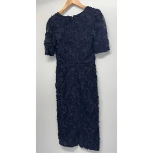 AQUA Formal Dress Size 2 Black Lace Knee Length Cocktail‎ Party Short Sleeve NWT thumbnail 6