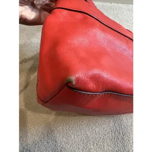 Kate Spade Elena‎ Villabella Orange Red Shoulder Bag Leather Handbag Bow Satchel thumbnail 10